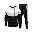 thumbnail image 1 of Mens Jogging Suits 2 Piece Set Color Block Pullover Hoodie And Joggers Sweatpant Casual Athletic Running Outfit, 1 of 5