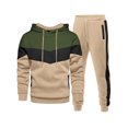 thumbnail image 1 of Mens Jogging Suits 2 Piece Set Color Block Pullover Hoodie And Joggers Sweatpant Casual Athletic Running Outfit, 1 of 4