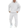 thumbnail image 1 of Mens Jogging Suits 2 Piece Set Hooded Sweatshirt Jogger Winter Fall with Pockets Comfortable Athletic Casual Outfit, 1 of 4