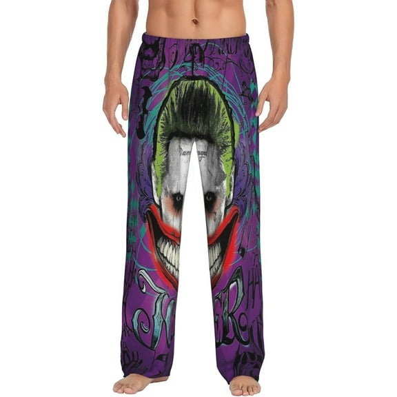 Mens Joker Pajama Pants Soft Lightweight Pajama Pants Cartoon Pajama Bottoms