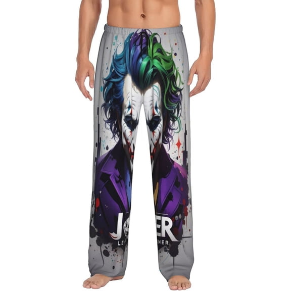 Mens Joker Pajama Pants Soft Lightweight Pajama Pants Cartoon Pajama Bottoms