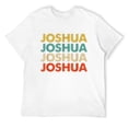 thumbnail image 1 of Mens Joshua Name T-Shirt White Small, 1 of 3