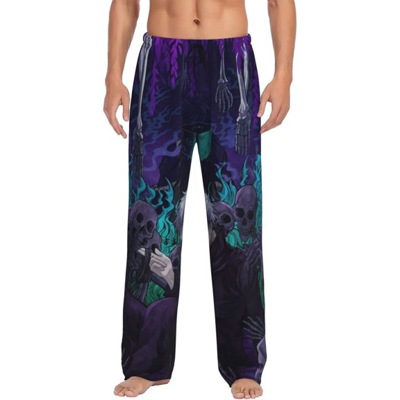 Mens Jujutsu Anime Kaisen Pajama Pants Lounge Pants Super Soft Pajama Bottoms with Pockets Drawstring