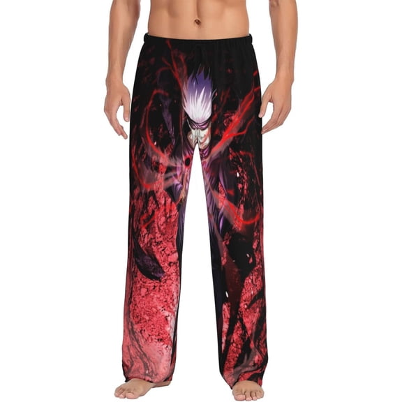 Mens Jujutsu Anime Kaisen Pajama Pants Lounge Pants Super Soft Pajama Bottoms with Pockets Drawstring