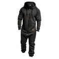thumbnail image 1 of Mens Jumpsuit Zip Up Hooded Onesie Pajamas Winter Overalls for Men One Piece Tracksuit Playsuit Jogger Rompers, 1 of 2
