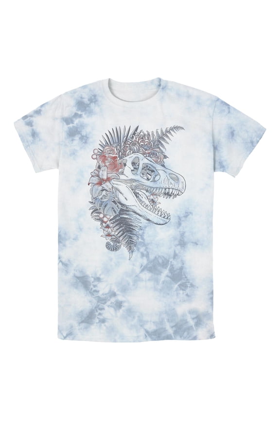 Mens Jurassic World Floral Fossil Head T Shirt