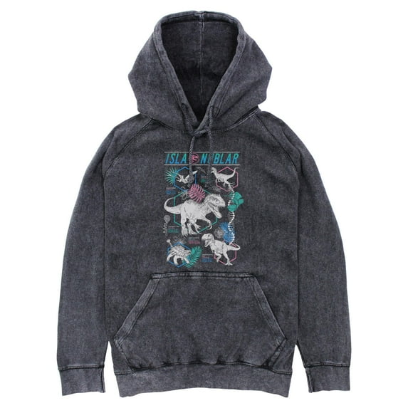 Mens Jurassic World Isla Nublar Blueprints Lightweight Hoodie