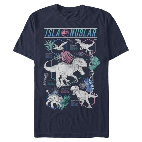 Mens Jurassic World Isla Nublar Blueprints T Shirt