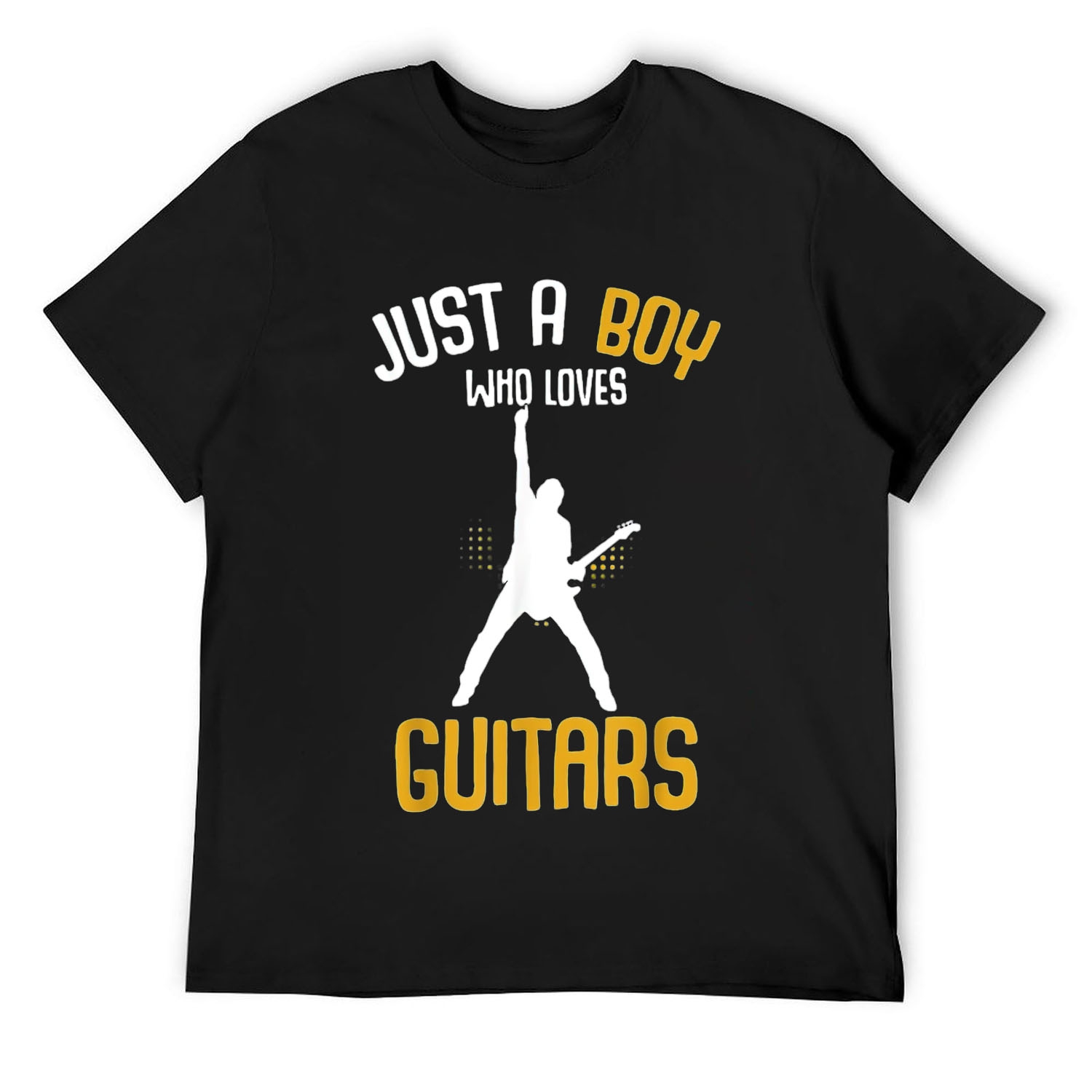 Mens Just A Boy Who Loves Guitars Guitarist Electric Guitar Kids T ...