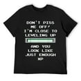 thumbnail image 1 of Mens Just Enough XP Shirt - Funny Gamer EXP Bar T-Shirt Black, 1 of 5