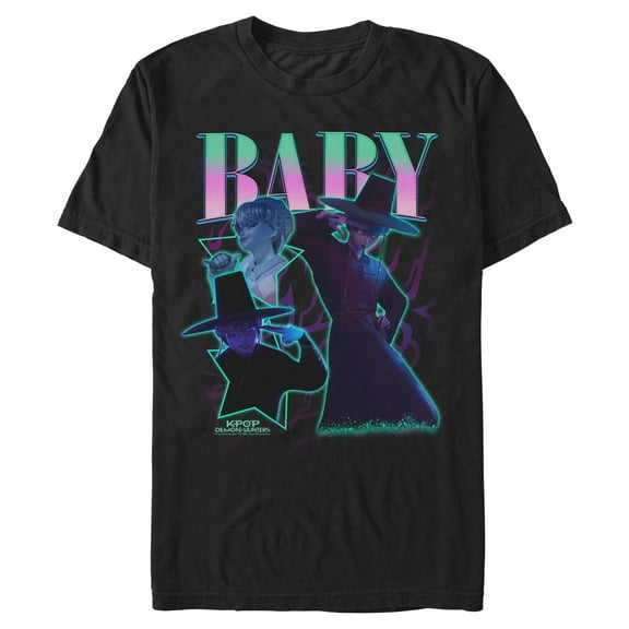 Mens KPop Demon Hunters Baby Saja Collage T Shirt