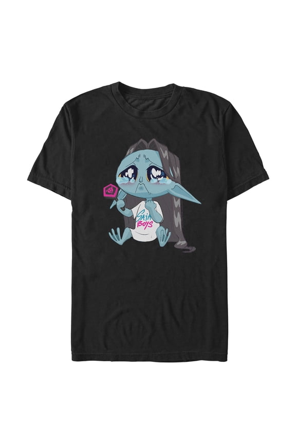 Mens KPop Demon Hunters Chibi Crying Fan T Shirt