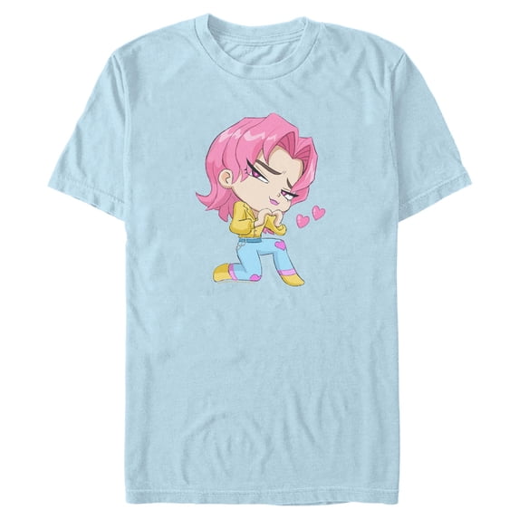Mens KPop Demon Hunters Chibi Romance Heart T Shirt