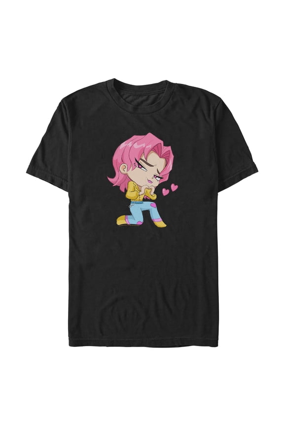 Mens KPop Demon Hunters Chibi Romance Heart T Shirt