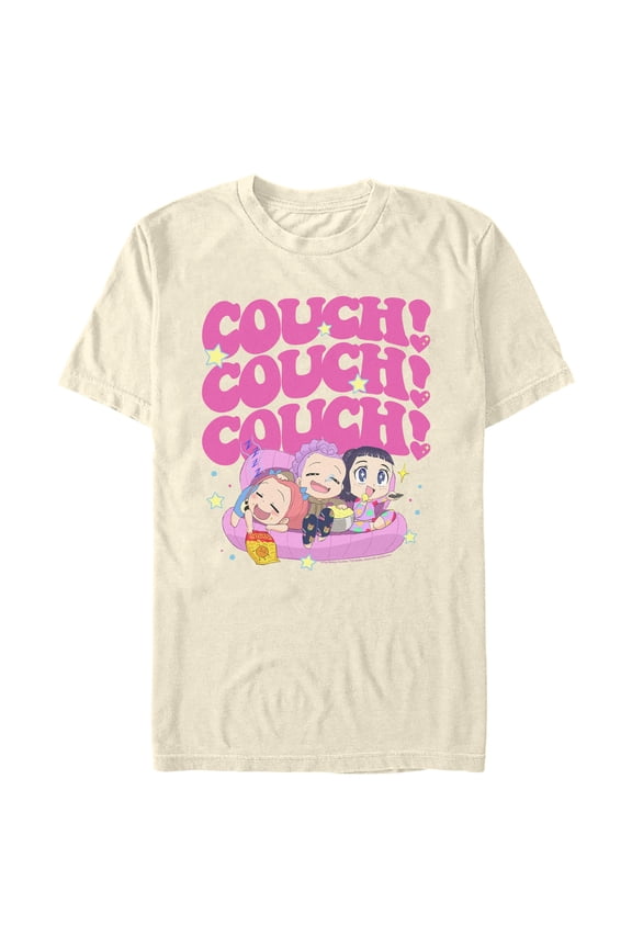 Mens KPop Demon Hunters Cute Friendship Couch Time T Shirt