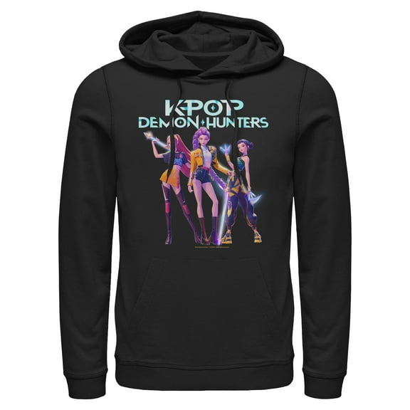 Mens KPop Demon Hunters Girls Group Shot Lightweight Hoodie