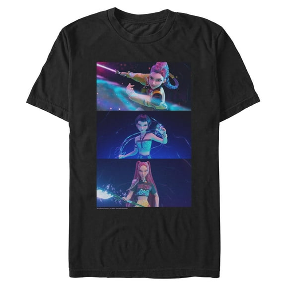 Mens KPop Demon Hunters Group Shot Trio T Shirt