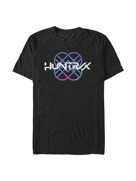 Mens KPop Demon Hunters Huntrix Holographic Logo T Shirt