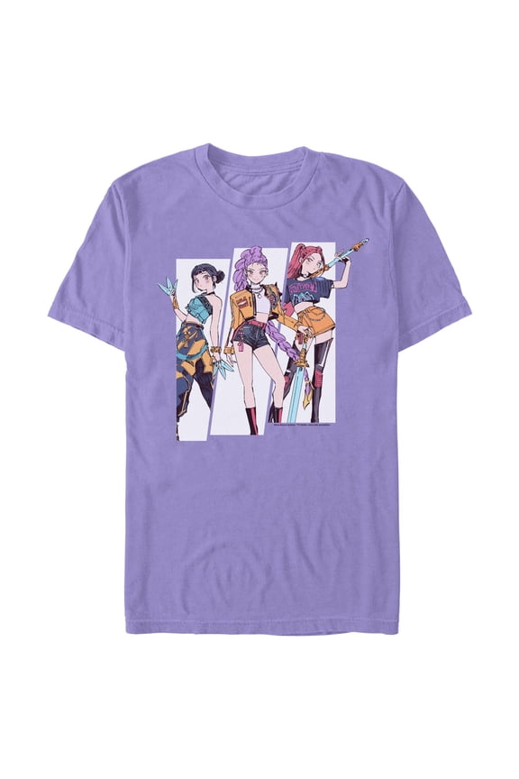 Mens KPop Demon Hunters Huntrix Manhwa Style T Shirt