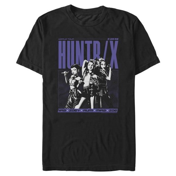 Mens KPop Demon Hunters Huntrix World Tour T Shirt