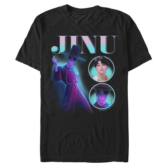 Mens KPop Demon Hunters Jinu Saja Boy Collage T Shirt