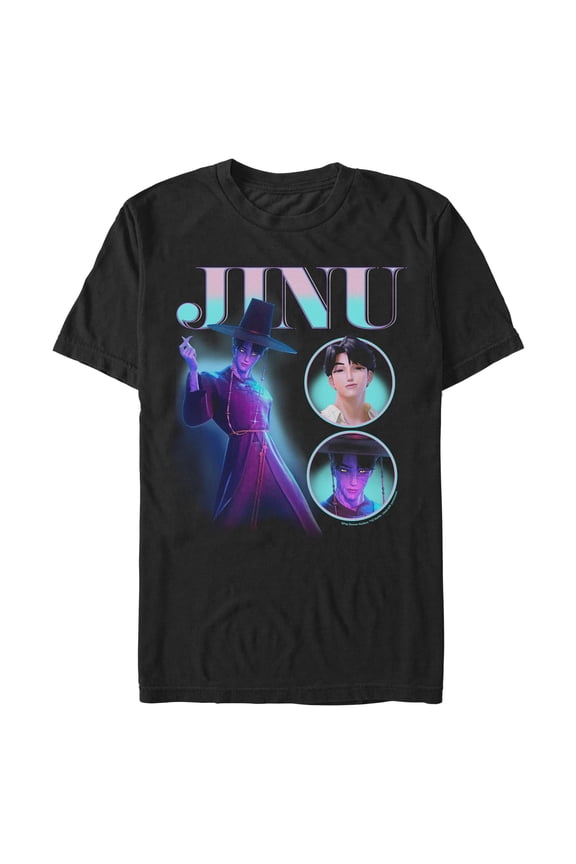 Mens KPop Demon Hunters Jinu Saja Boy Collage T Shirt