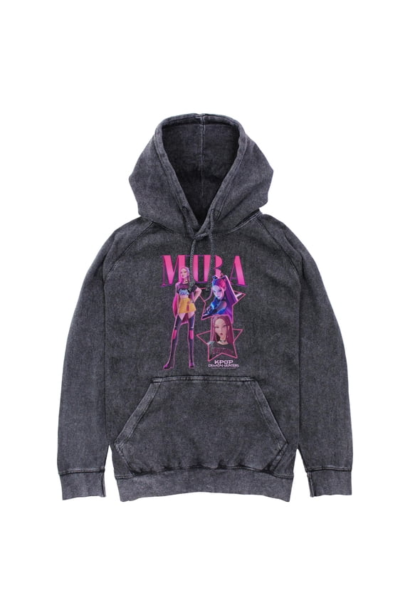 Mens KPop Demon Hunters Mira Super Star Logo Lightweight Hoodie