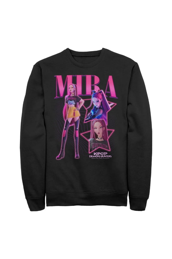 Mens KPop Demon Hunters Mira Super Star Logo Sweatshirt
