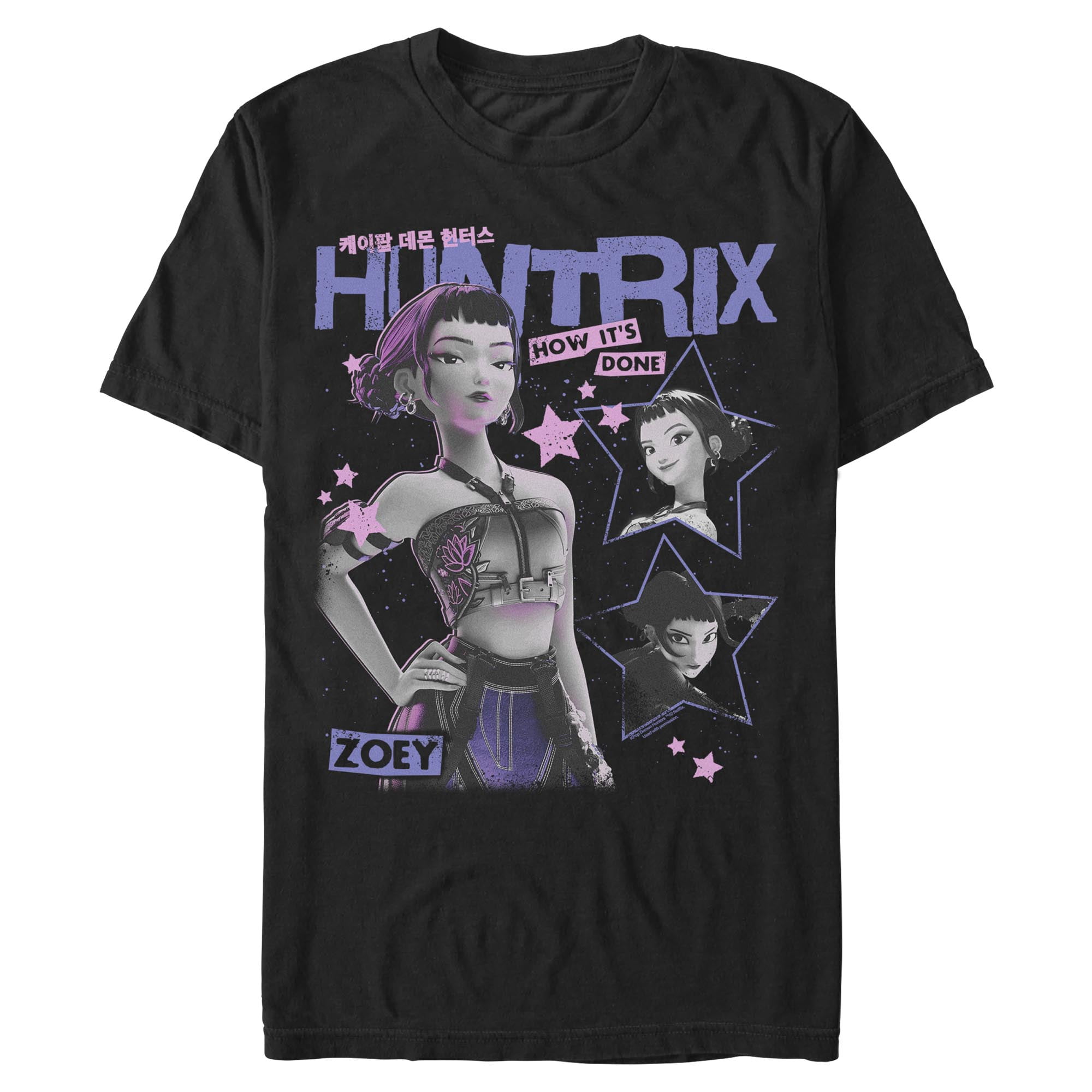Mens KPop Demon Hunters Pop Star Huntrix Zoey T Shirt - Walmart.com