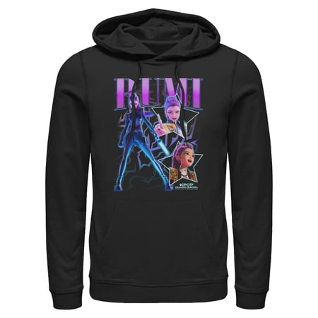 Mens KPop Demon Hunters Rumi Super Star Logo Lightweight Hoodie