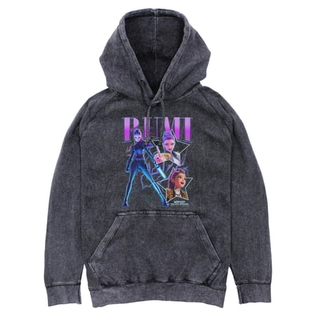 Mens KPop Demon Hunters Rumi Super Star Logo Lightweight Hoodie