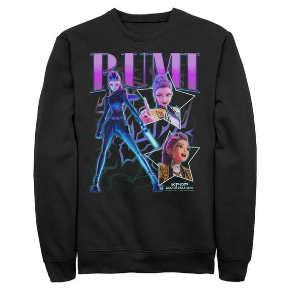 Mens KPop Demon Hunters Rumi Super Star Logo Sweatshirt