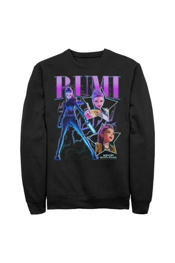 Mens KPop Demon Hunters Rumi Super Star Logo Sweatshirt