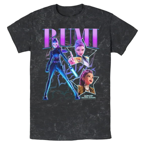 Mens KPop Demon Hunters Rumi Super Star Logo T Shirt