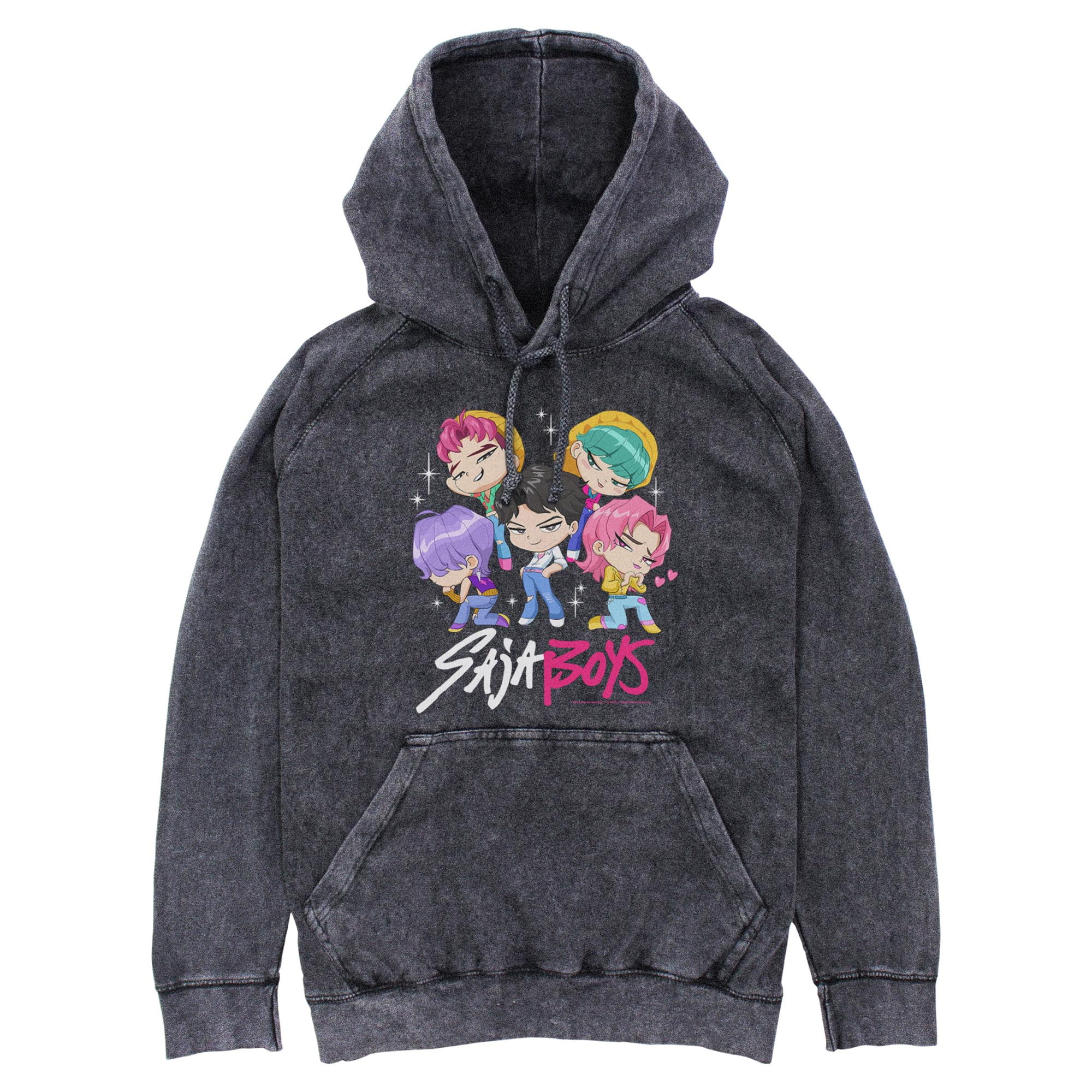 Mens KPop Demon Hunters Saja Boys Chibi Group Lightweight Hoodie