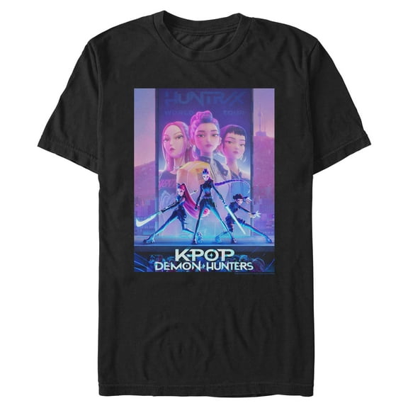 Mens KPop Demon Hunters Trio Poster T Shirt