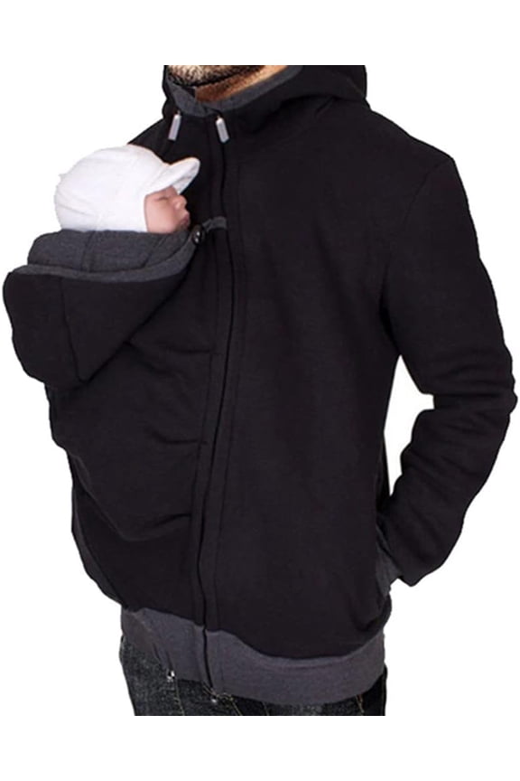 Mens Kangaroo Jacket for Dad and Carrier Hoodie Pullover Sweatshirt Mens Kangaroo Carrier Shirt, Dad Shirt Carrier Kangaroo Shirt for Dad and Bb V Neck Short Sleeve Kangaroo T Shirt