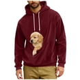 thumbnail image 1 of Mens Kangaroo Pouch Hoodie for Dogs Cats Pet Carrier Casaul Hoodie Long Sleeve Hooded Pullover Holder Sweatshirt, 1 of 8