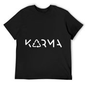 Mens Karma Is Watching Inspirational Saying T-Shirt Black Small