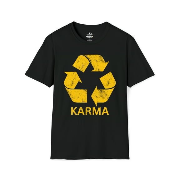 Mens Karma Recycler Funny Motivational Positivity Universe Softstyle TShirt