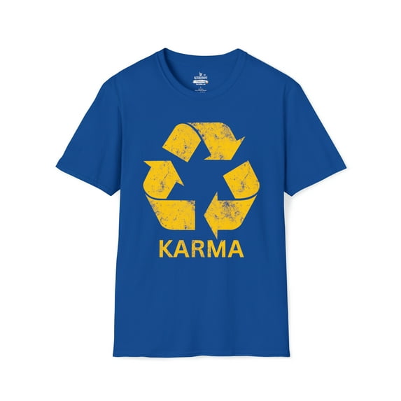 Mens Karma Recycler Funny Motivational Positivity Universe Softstyle TShirt
