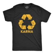Mens Karma Recycler Tshirt Funny Motivational Positivity Universe Graphic Novelty Tee Graphic Tees