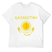 Mens Kazakhstan Flag Shirt Kazakh Eagle Kazakhstani Pride Gift T Shirt White S