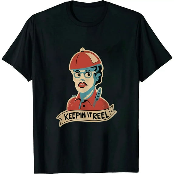 Mens Keepin It Reel T Shirt Funny Cool Fishing Gift for Fisherman Humor Graphic 2059