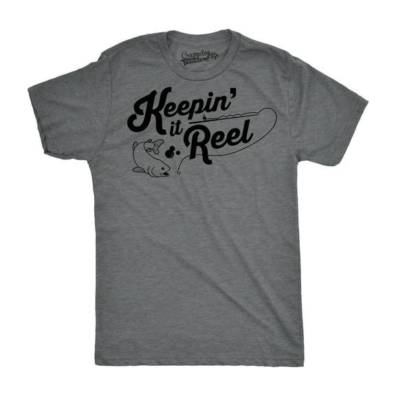 Mens Keepin It Reel T shirt Funny Cool Fishing Gift for Fisherman Humor Graphic Graphic Tees