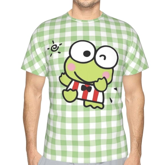 Mens Keroppi 3d Print T-Shirt Crewneck Short Sleeve Tee Shirt