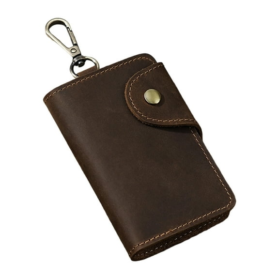 Mens Keychain Wallet PU Leather Card Case Pocket Organizer For Essential
