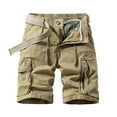 thumbnail image 1 of Mens Khaki Cargo Shorts, Classic Design, Multi - Pockets, Summer Daily & Outdoor Use, 1 of 5