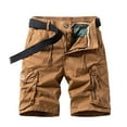 thumbnail image 1 of Mens Khaki Cargo Shorts, Classic Design, Multi - Pockets, Summer Daily & Outdoor Use, 1 of 5