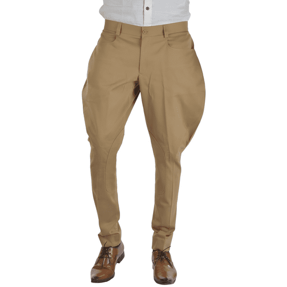 Mens Khaki Jodhpurs Breeches Premium Hunting & Horse Riding Pants